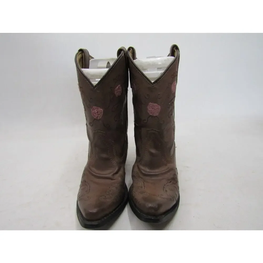 Shyanne Little Kids Youth Size 12 D Brown Floral Cowboy Western Boots